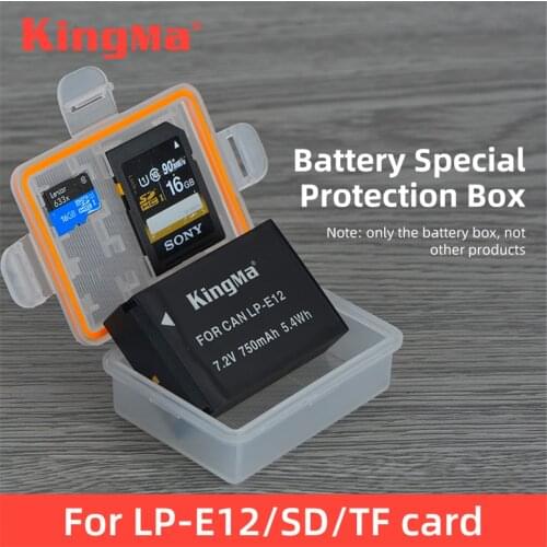 KingMa 10PCS LP-E12 Battery Holder Box Battery Storage Case For Canon LP-E12 Battery EOS M M2 M10 M50 M100 M200 100D Kiss X7
