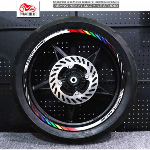 For Cfmoto 250nk Wheel Hub Decal of Locomotive 400nk 150 650nk Mt State Guest Wheel Frame Rim Reflective Sticker