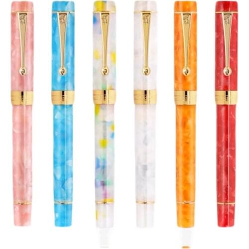 Jinhao 100 Centennial Resin Fountain Pen Iridum EF/F/M/Bent Nib with Converter Golden/Silver Clip Business Office Writing Pen