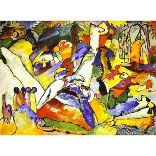 Oil paintings,100% handmade Oil Painting reproduction on linen canvas,Composition II,abstract oil painting