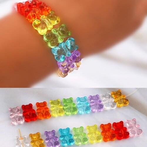 Candy-colored Gummy Bears 10 Pieces of Sweet Bears DIY Wholesale Charm To Make Cute Earrings, Bracelets and Necklaces
