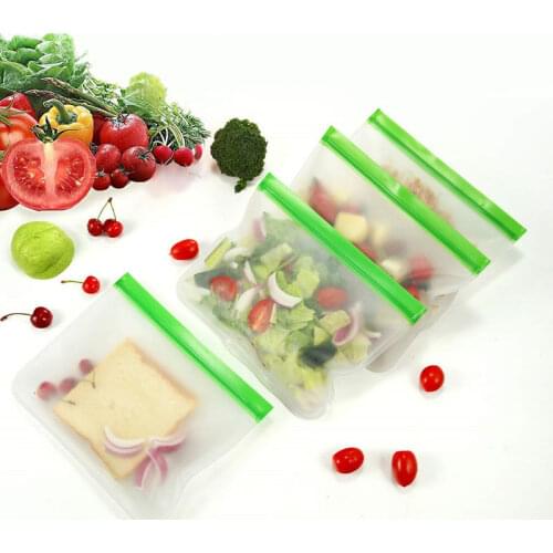 Reusable Silicone Food Storage Bags Preservation Freezer Bags Sandwiches, Bread, Bacon, Fish, Meat, Chicken Packaging Bag