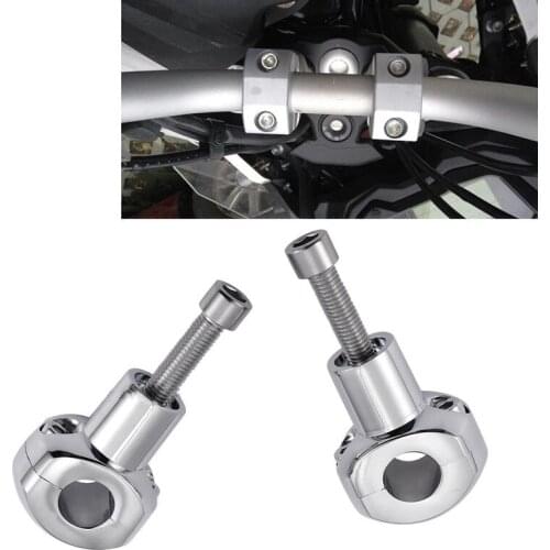 Motorcycle Chrome 1" 25mm HandleBar Risers For Harley Honda Kawasaki Cruiser Chopper Cafe Racer Old School Bobber Touring