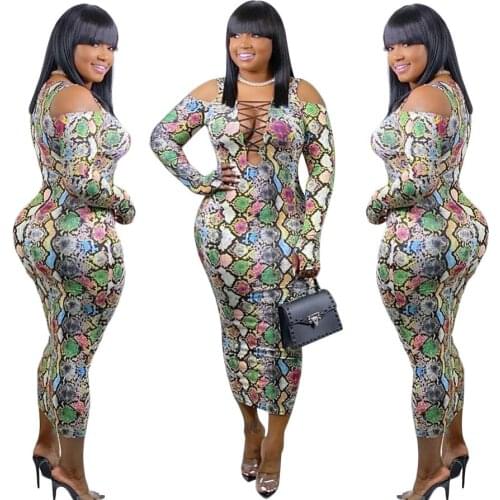 2020 New Arrivals African Dashiki Flowers Pattern Print Dress Long Sleeve Casual African Dresses For Women 3XL 4XL