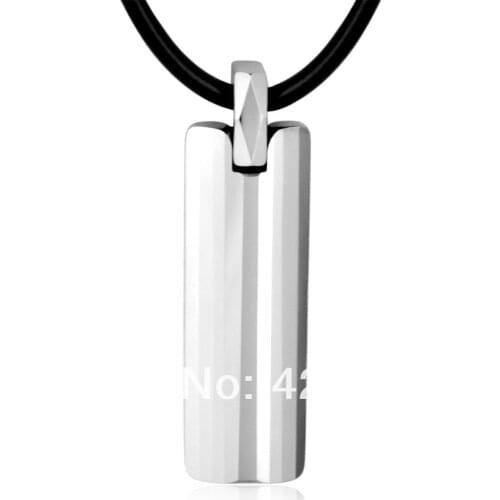 Wholesale tungsten mens pendants luck pendants for lovers birthday gift valentine free chain custom engraving on the back 2014