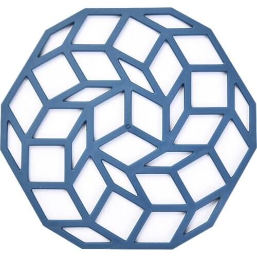 Coaster Multifunctional Heat Insulation Non-slip Silicone Durable Geometric Shape Kitchen Decoration Table Cup Mat