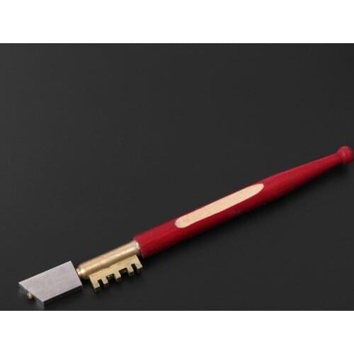 High Quality Professional Diamond Antislip Wood Handle Oil Feed Glass Cutter Cutting Tools
