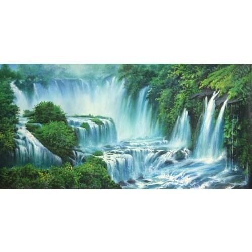 Hand Painted Modern Oil Painting on Canvas Chinese-style landscape painting Canvas Painting Wall Art Picture for Home Decoration