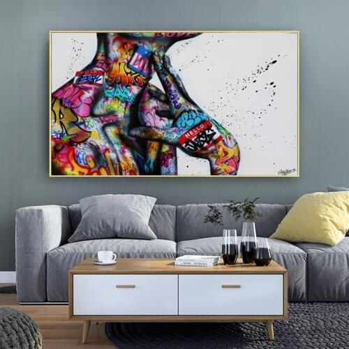 SELFLESSLY Abstract Colorful Body Hand Pictures Canvas Painting Posters And Prints Wall Art For Living Room Modern Home Decor