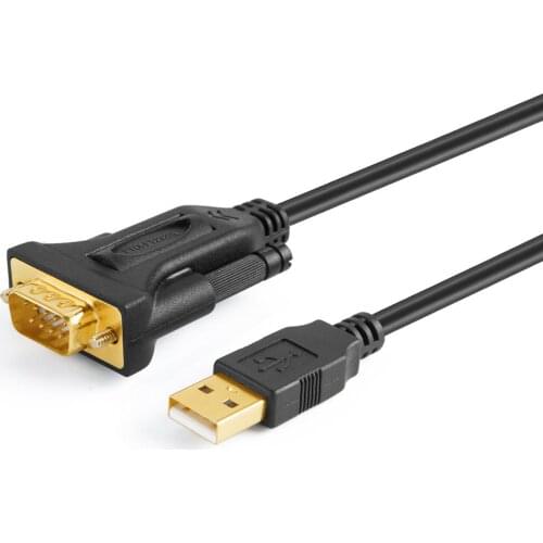 USB to RS232 Adapter with FTDI Chipset, Gold Plated USB 2.0 to RS232 Male DB9 Serial Converter Cable for Windows 10, 8.1