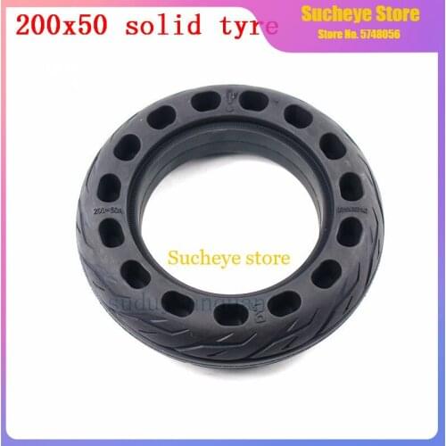 High Quality 200x50 Explosion-proof Electric Bike Scooter Tubeless Tyres 8 Inch Motorcycle Solid Wheel Tires Bee Hive Holes