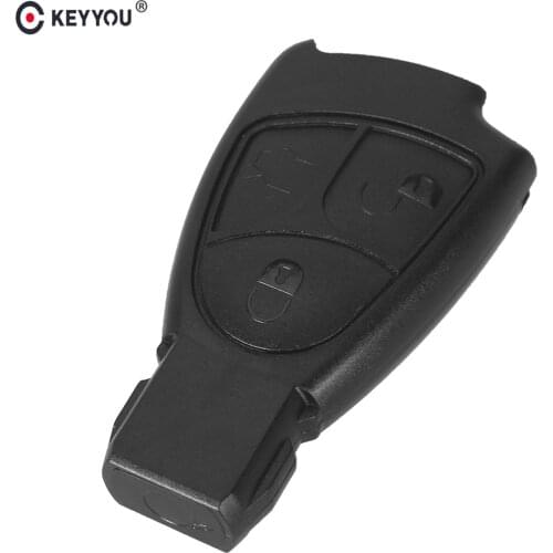 KEYYOU Replacement Car Key Case 3 Buttons Shell For Mercedes Benz C E ML S CLK CL 3B 3BT Smart Remote Key Fob Shell Cover