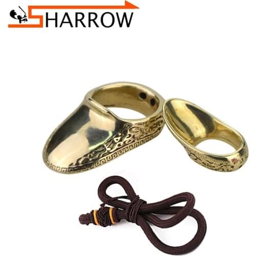 1pc Archery Finger Guard Brass Shooting Ring For Shooting Catapult Outdoor Sports Finger Protective Gear Traditional Thumb