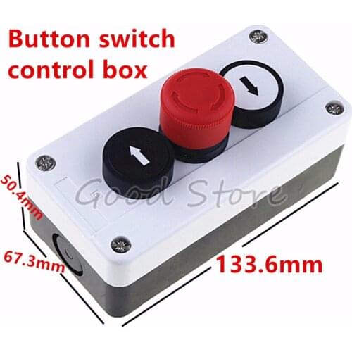 1pcs self sealing waterproof button switch arrow mushroom symbol start stop emergency stop industrial handhold control box