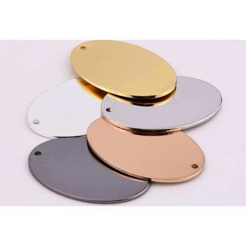 10 pieces 30mm single hole multicolor solid glossy oval necklace pendant DIY jewelry accessories