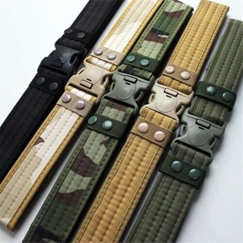 2 Inch Airsoft Military Tactical Belt Unisex Durable Canvas Material Hunting Outdoor Utility Adjustable Waistband