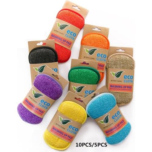 5/10pcs Household Magic Sponge Kitchen Cleaning Sponge Scrubber Colorful Sponges for Dishwashing Kitchen Gadgets Items Accessory
