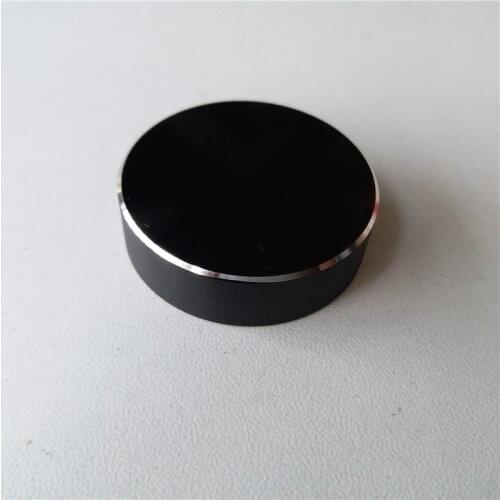 8pcs aluminum plastic cap knob potentiometer knob Smooth 35*10*6mm black D shaft amplifier volume adjustment aluminum knob