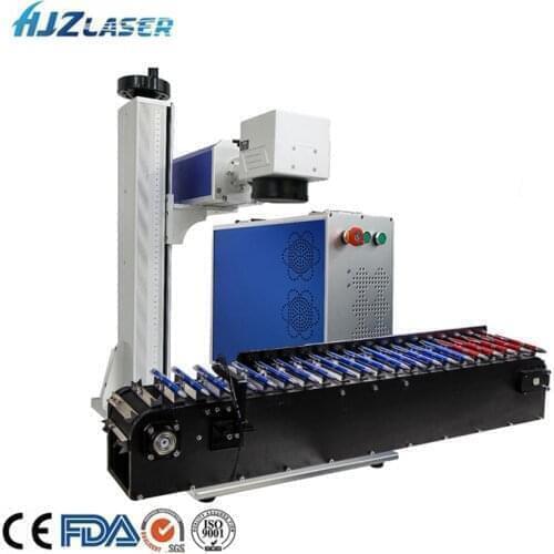 Automatic running belt conveyor 20W 30W raycus fiber laser marking machine for pen