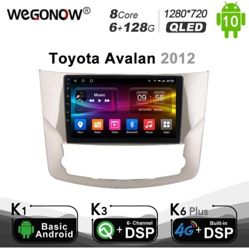 Carplay 6G+128G Android 10.0 Car Multimedia Player For Toyota AVALON 2012 Autoradio Navigation GPS Radio Head Unit IPS 1280*720