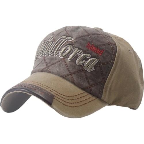 Cotton Baseball Caps Mens Embroidered Plaid Retro Outdoor Sports Caps Women Bone Gorras Washed Women Dad Hats Unisex Snapback