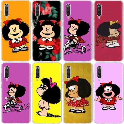 Mafalda is cute Phone Case For Xiaomi Redmi Mi Note 10 9 CC9 9T 8 A3 A2 A1 Lite Pro F1 CC9E 8C 6X 5X Coque Cover