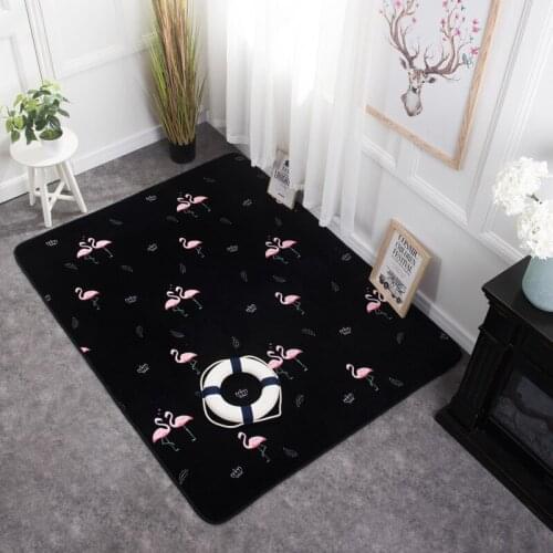 Nordic Trend brand black and white carpets simple modern living room coffee table sofa carpet bedroom bedside rectangular rugs