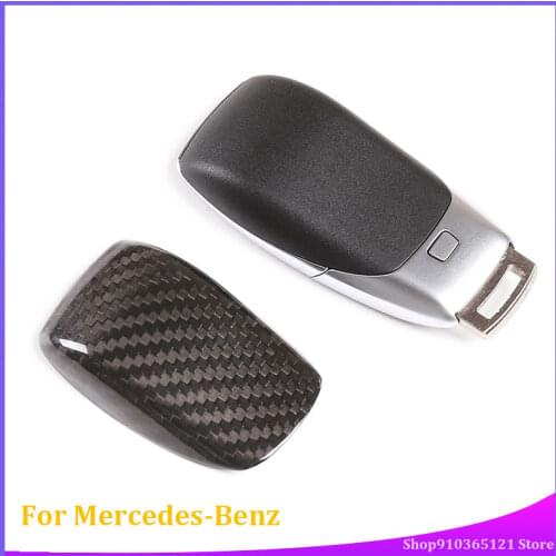 For Mercedes-Benz New Key Back Shell Paste Type Key Shell Patch Real Carbon Fiber Decoration