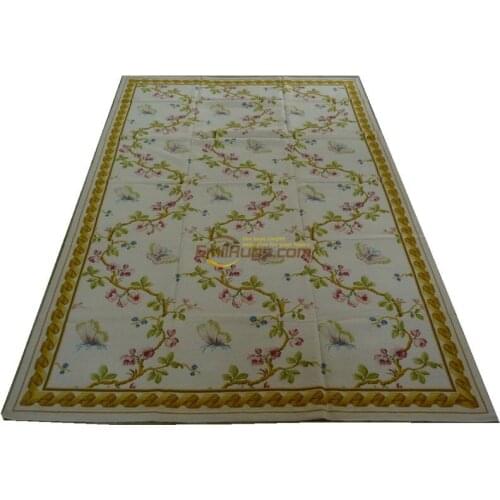 Flower rug aubusson needlepoint carpet non slip kitchen carpet woven wool carpet bohemian carpet living room rugs