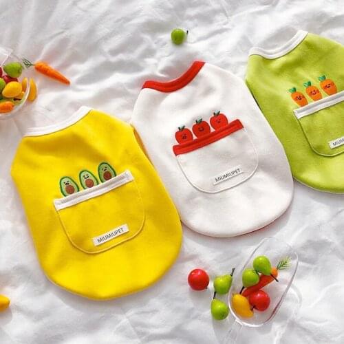 Avocado Hoodie Dog Clothes Cartoon Cotton Dogs Clothing Pet Velvet Outfits Cute Spring Autumn Yorkies Yollow Boy Ropa Para Perro