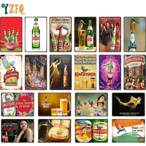 Indian Beer Cake Signs Metal Plate Decor Restaurant Cafe Kitchen Art Wall Decoration Accessories Retro Coffee Poster DU-11092B