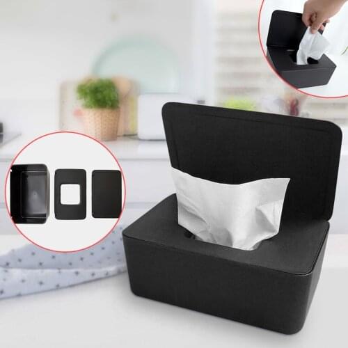 Car Tissue Box Cover Tissue Box Kitchen Paper Storage Boxes Holder Plastic Black Brown Towel Inside Paper Block Type Accessories