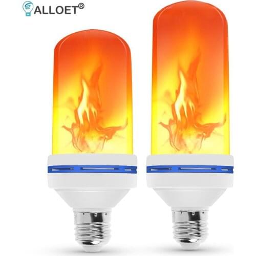 E27 SMD2835 Lamp Flame Effect LED Light Blub 3 Modes Fake Fire Flickering Emulation Home Holiday Christmas Decoration Lamp