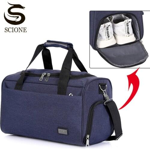 2021 New Men Oxford Travel Handbags Large Capacity Duffle Luggage Bag Fitness Bags With Shoes Pocket Carry On Weekend Bag XA119M