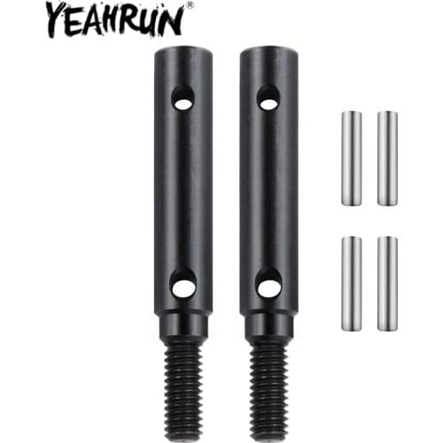 YEAHRUN 1Pair Metal Portal Stub Axle Drive Gear Shaft 40/48mm for 1:10 RC Crawler Car Traxxas TRX4 Upgrade Accessories