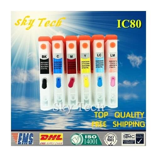 Empty Refillable Cartridge suit IC80 , suit for Epson EP-707A EP-977A3 EP-807A etc , with ARC Chips