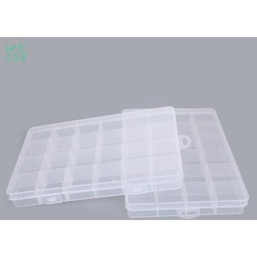 24 Cells Adjustable Jewelry Plastic Storage Box Case Craft Organizer Beads Container For Designer Jewelry Packaging Display