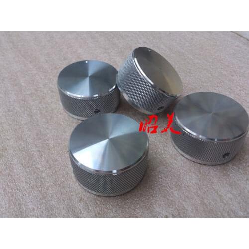 1PCS D44*H22 Threaded full Aluminum Volume knob amplifier knob silver color
