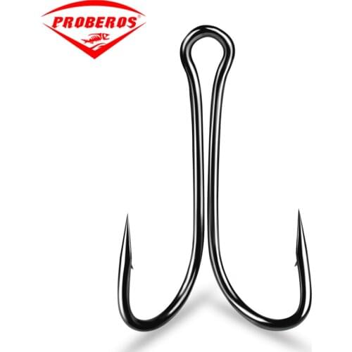 50pcs Long Shank Double Hook Weedless Fishing hook Fly Tying Duple Hook for Jig Bass Fish Hook fishing tackle For Soft Lure