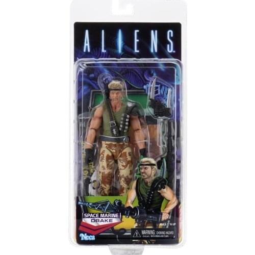 NECA series Aliens Space Marine Soldier Drake Kenner action figure model toys doll gift