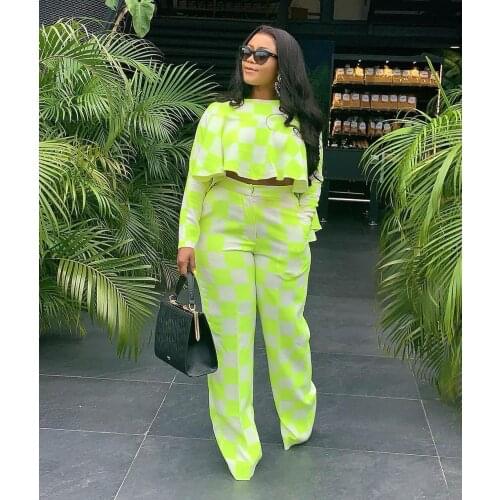 Loungewear Women Two Piece Pants Matching Sets Tie Dye Long Sleeve Loose Crop Top Trousers Office Lady Business Casual Suit