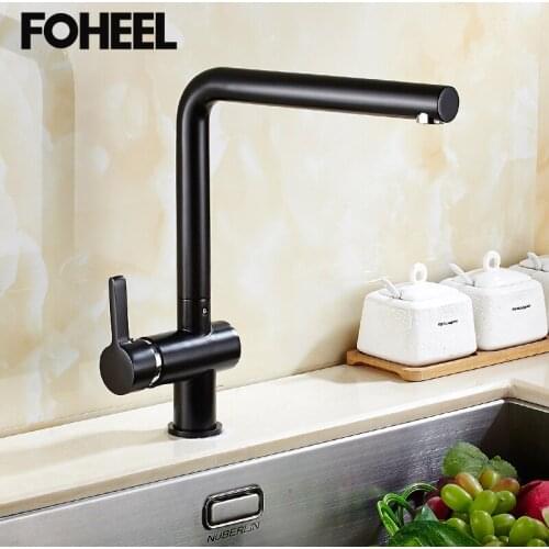 FOHEEL Kitchen Sink Faucet Single Handle Cold and Hot Water Mixer Faucets for Kitchen Home Modern Stylish Design High Quality