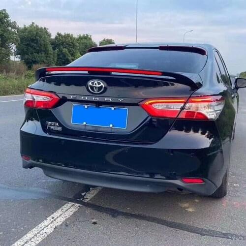 Brake light Streamer light For toyota Camry 2018 2019 2020 high quality ABS spoiler by color paint New design camry spoilers