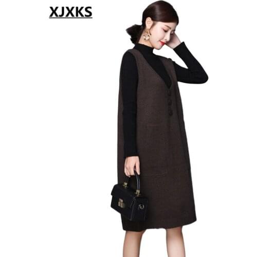 Женские большие жилеты XJXKS China At AliExpress