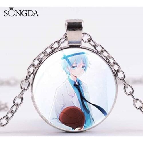 Japan Anime Kuroko no Basket Pendant Necklace Figure Cosplay Art Photo Glass Dome Pendant Choker Jewelry Gift For Basketball Fan