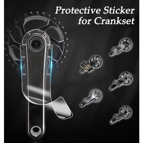 Bike Crank Guard Crank Arm Protective Sticker(Pack of 3) Against Scratch Rubbing for Mountain and Road Bikes