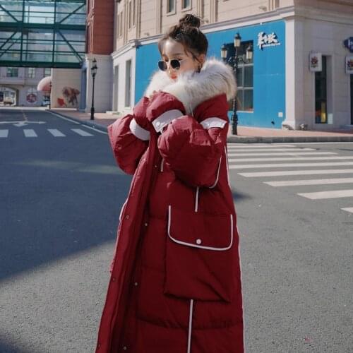 Winter Jacket Women Warm Parkas Hooded Jackets for Women 2021 Down Cotton Fur Collar Coat Lady Thick Long Clothes Jaqueta HLY192