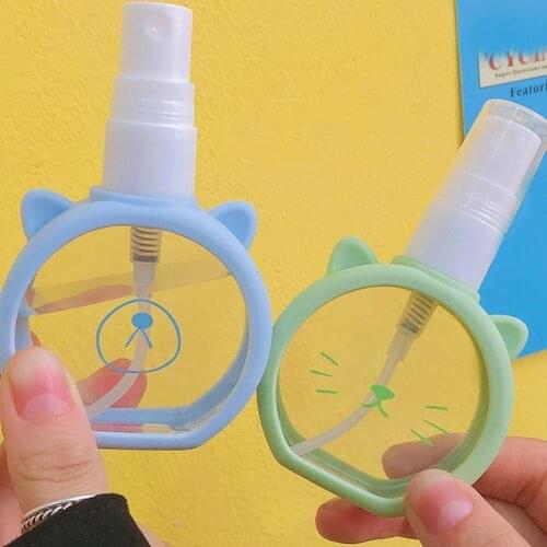 1pc 55ml Cartoon Cat Small Spray Bottle Make-up Water-filled Bottle Spray Sleeve Cute Bottle Silicone Perfume Fine Spray B4P7