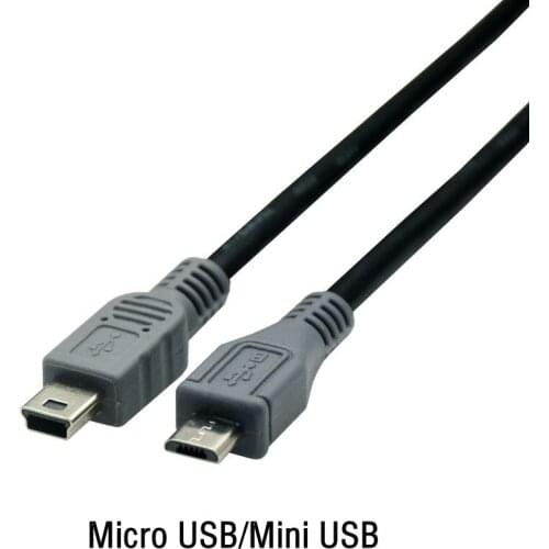 20CM 50cm 1M Micro USB 2.0 Mini USB 5pin male to male data charging OTG converter adapter cable Connector Mini-USB Micro-USB