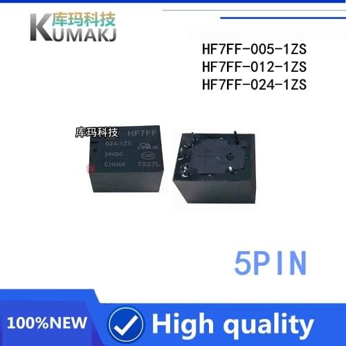 5PCS/LOT New relay HF7FF 005-1ZS HF7FF 012-1ZS HF7FF-024-1ZS HF7FF 012 1ZS JZC-7FF-012-1ZS JZC 7FF 012 1ZS 5PIN 10A